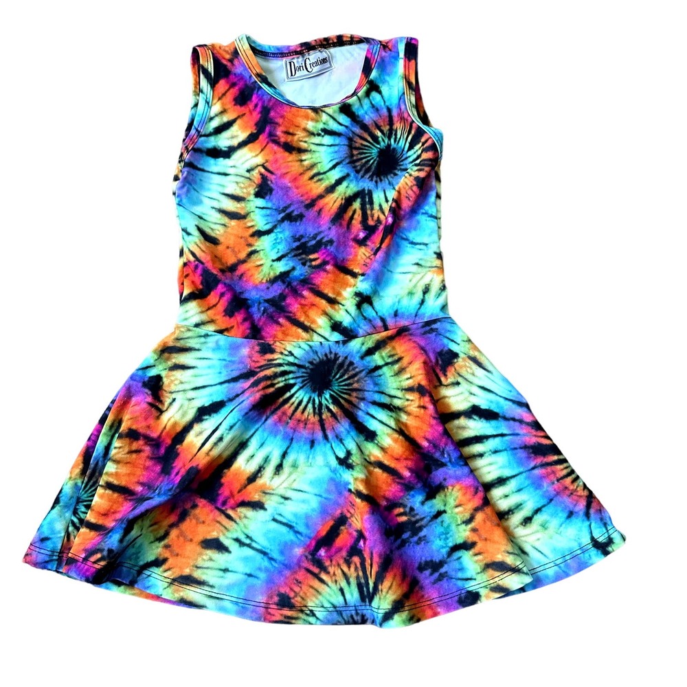 Girls Size 4 Dori Creations Tie Dye Swing Dress